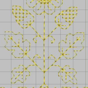 Cross stitch flower