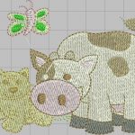 cow kitty Embroidery
