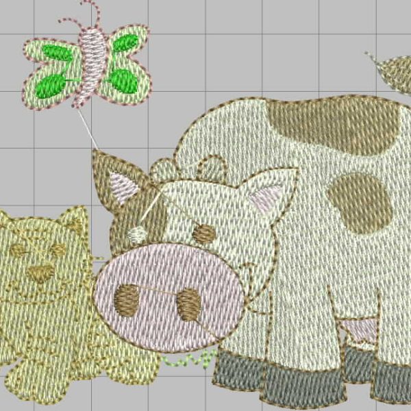 cow kitty Embroidery