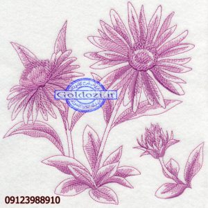 طرح گلدوزی گل کامپیوتری