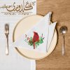 گلدوزی روی دستمال سفره هنر ایرانی در جزئیات
